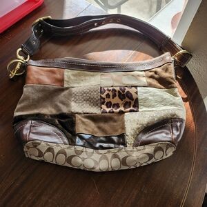 Coach Multicolor Patchwork Shoulder Bag
